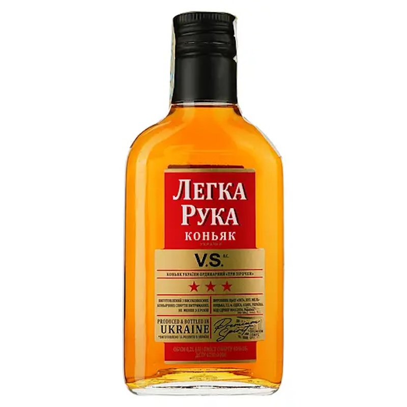 Коньяк ТМ Легка Рука 3 зір 0,2 л 40% ОКЗ 